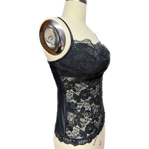 Victoria’s Secret Lace Top, no wire. Shelf bra with light padding. Medium, Black